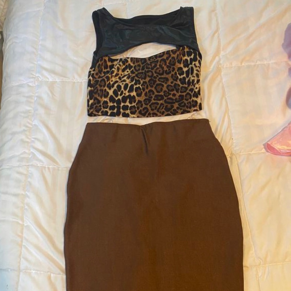 Crop top and skirt